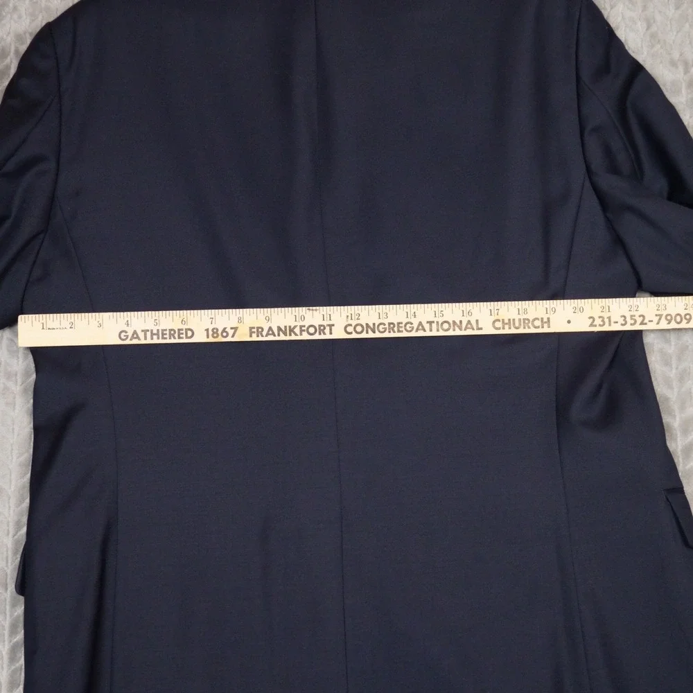 Lauren Ralph Lauren Blazer Men 42L Navy Gold Button Wool Blend Sport Coat (Fair)